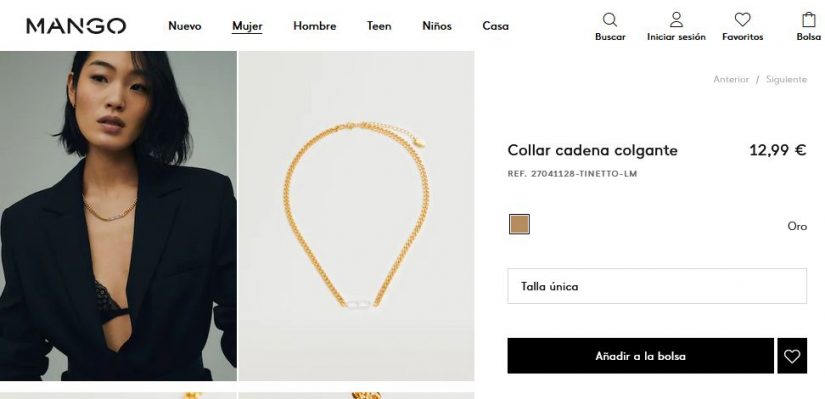 Collar cadena colgante- Mango