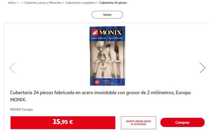 Cuberteria 24 piezas- Alcampo