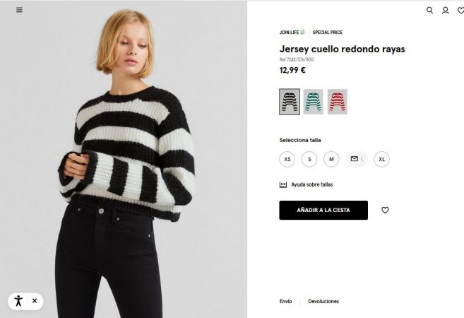 Jersey cuello redondo rayas