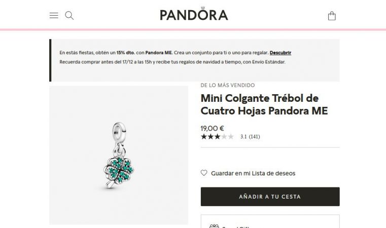 Mini Colgante Trébol de Cuatro Hojas