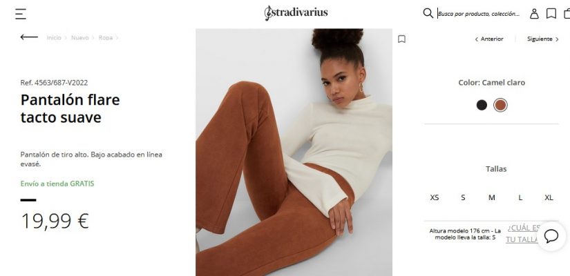 Pantalón flare tacto suave- Stradivarius