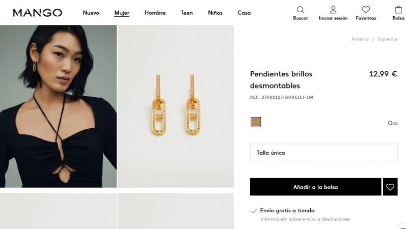 Pendientes brillos desmontables