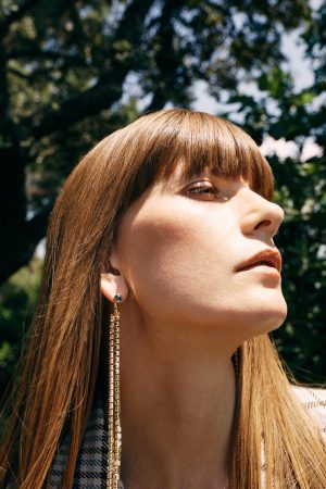 Pendientes largos brillos