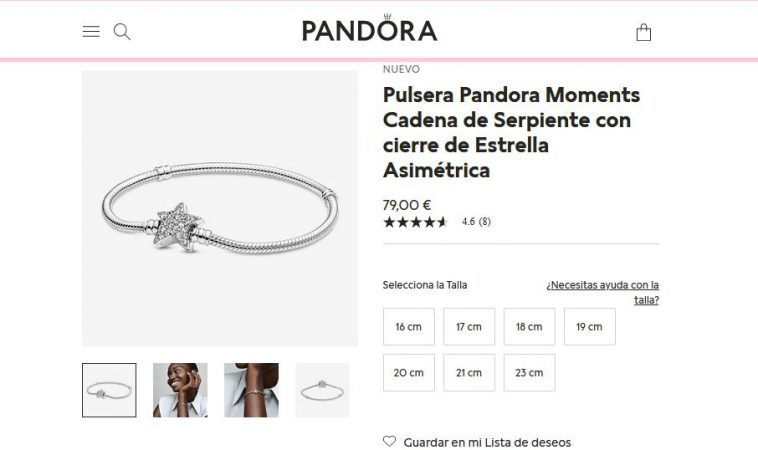 Pulsera Pandora Moments Cadena de Serpiente