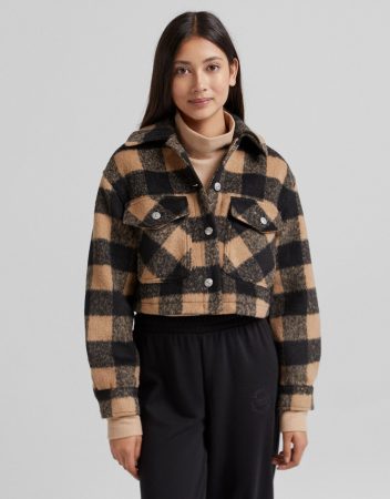 Sobrecamisa corta cuadros  