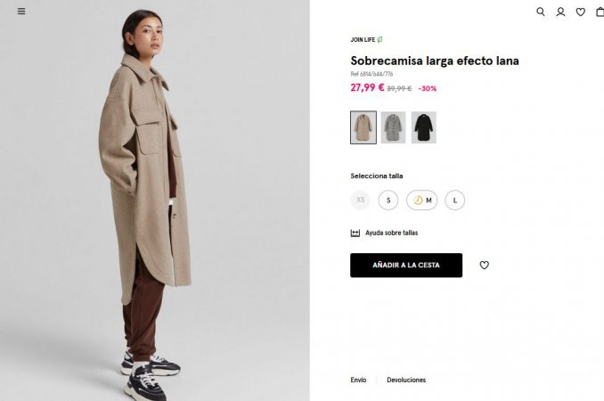 Sobrecamisa larga efecto lana