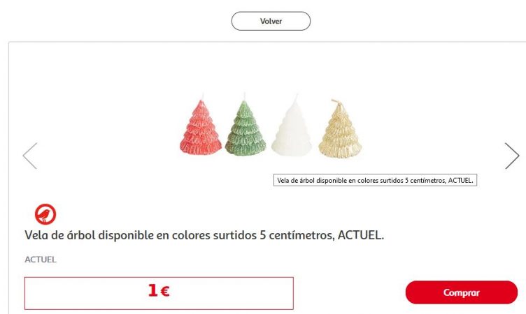 Vela de árbol disponible en colores surtidos