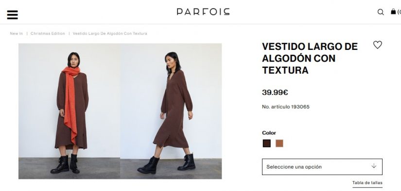 Vestido Largo De Algodón Con Textura