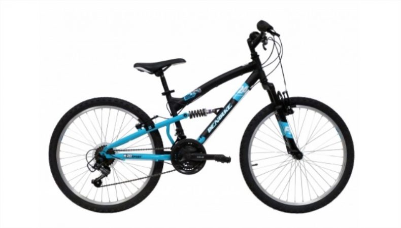 bicicleta de montaña mtb 24 full suspension carrefour