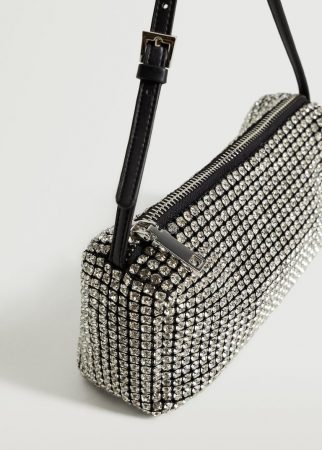 Bolso de cristales strass de Mango