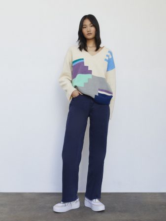 Jersey con estampado geométrico