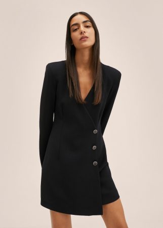 Vestido cruzado de botones