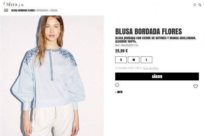 Blusa bordada flores
