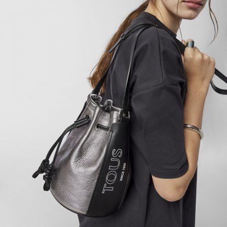 Bombonera TOUS Empire de piel plateada