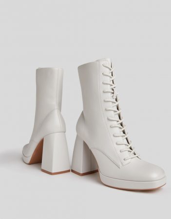  Botines tacón plataforma acordonados Bershka