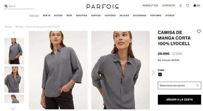 Camisa De Manga Corta- Parfois