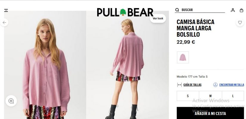 Camisa básica manga larga bolsillo