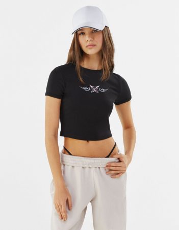 Camiseta print manga corta