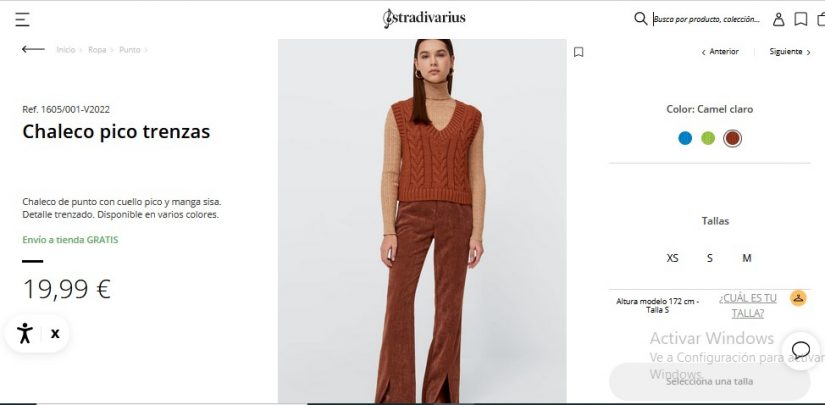 Chaleco pico trenzas