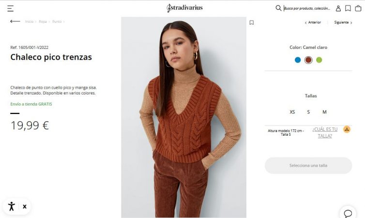 Chaleco pico trenzas