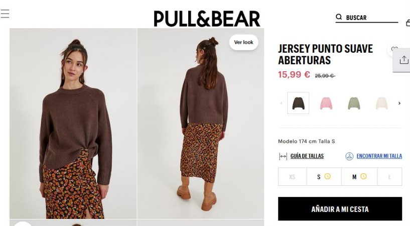 Jersey punto suave aberturas