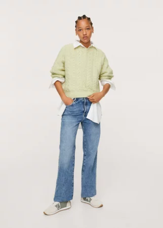 Jersey punto trenzado- Mango