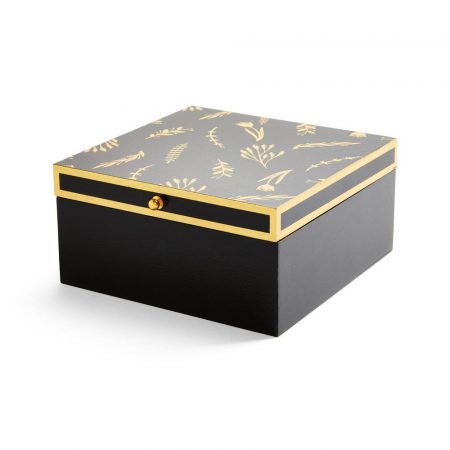 Joyero negro con diseño de flores Primark