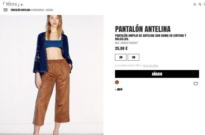 Pantalón antelina- Sfera