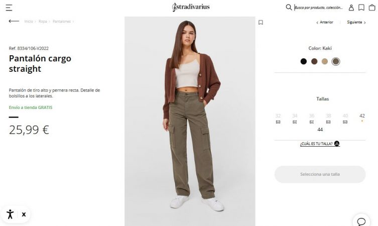 Pantalón cargo straight