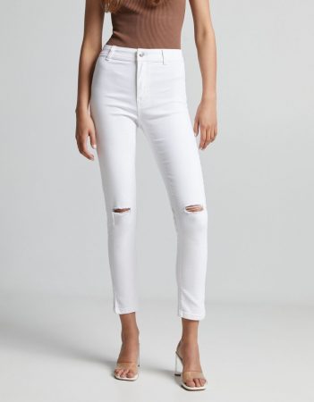Pantalón jegging sarga high waist