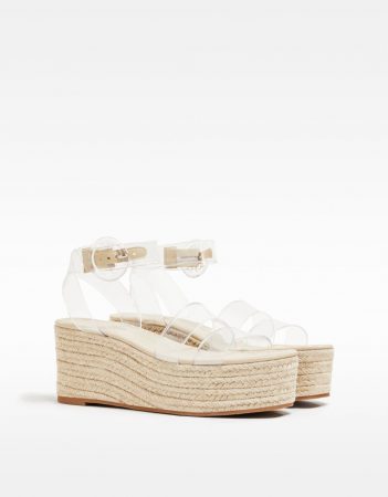 Sandalia plataforma yute vinilo