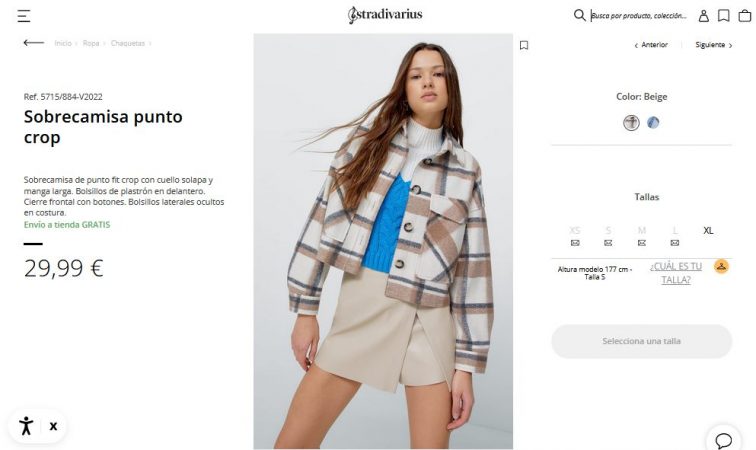 Sobrecamisa punto crop