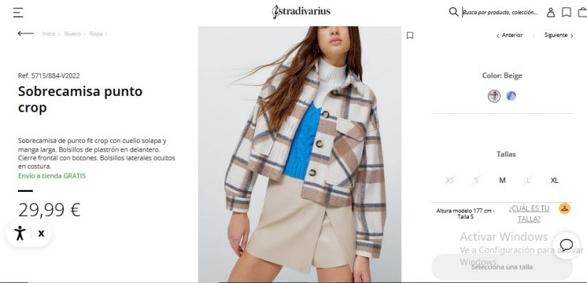 Sobrecamisa punto crop