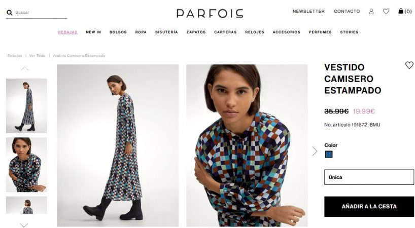 Vestido Camisero Estampado- Parfois