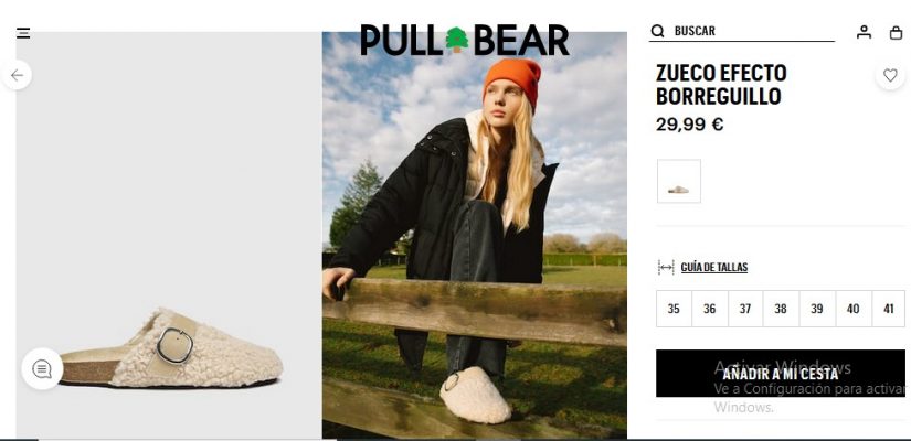 Zueco efecto borreguillo