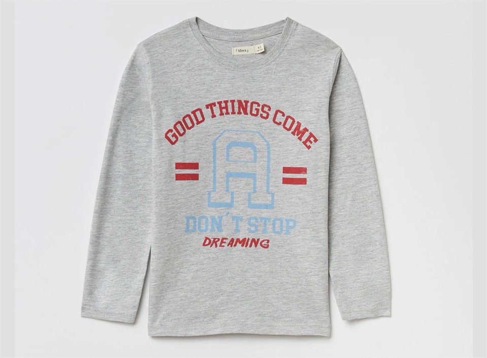 camiseta niño letra a el corte ingles