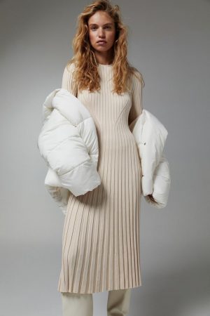 Vestido de punto de canalé