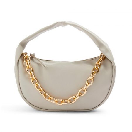 Bolso cruzado beige de piel sintética curvado Primark