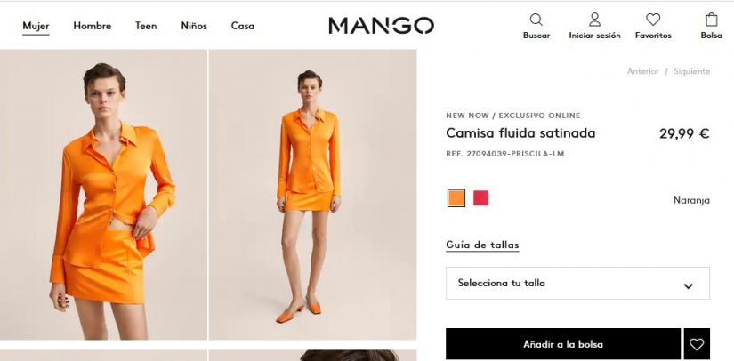 El jersey más especial de Mango para brillar en fechas señaladas 23 Merca2.es Camisa fluida satinada- Mango