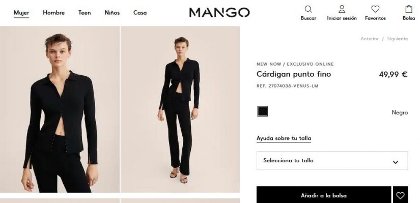 El jersey más especial de Mango para brillar en fechas señaladas 27 Merca2.es Cárdigan punto fino