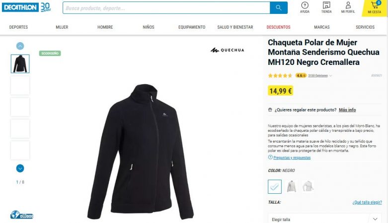 Chaqueta Polar de Mujer Montaña Senderismo
