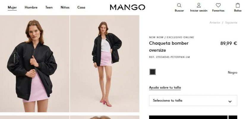 El jersey más especial de Mango para brillar en fechas señaladas 25 Merca2.es Chaqueta bomber oversize