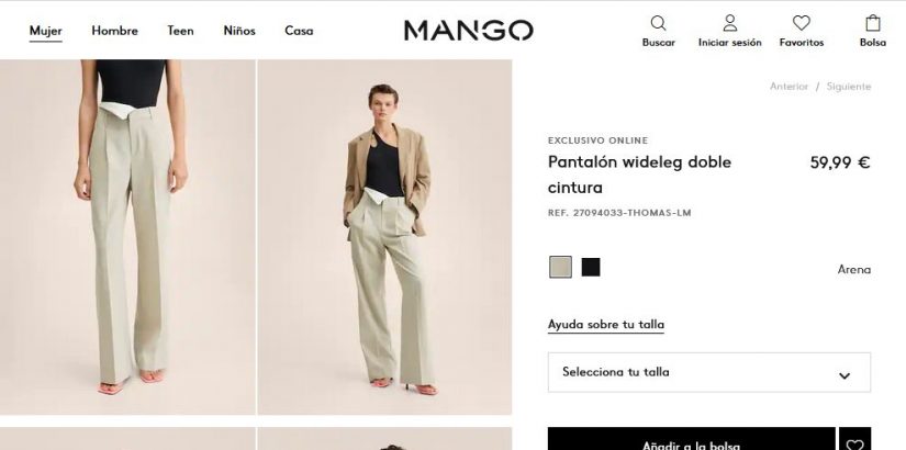 El jersey más especial de Mango para brillar en fechas señaladas 24 Merca2.es Pantalón wideleg doble cintura