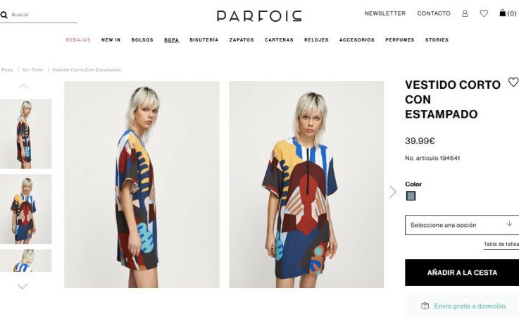 Vestido Corto Con Estampado