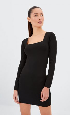 Para comuniones, bodas o fiestas: vestidos de gala de Stradivarius 38 Merca2.es Vestido punto escote cuadrado