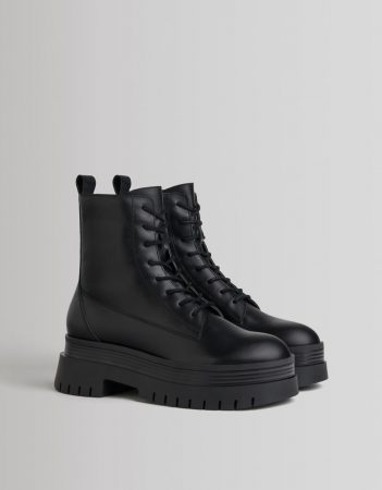 Botines de piel de Bershka