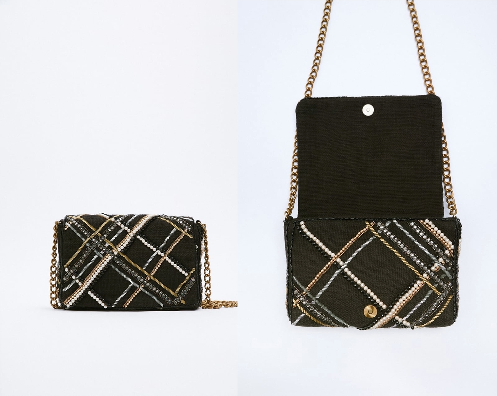 Bandolera abalorios de Zara