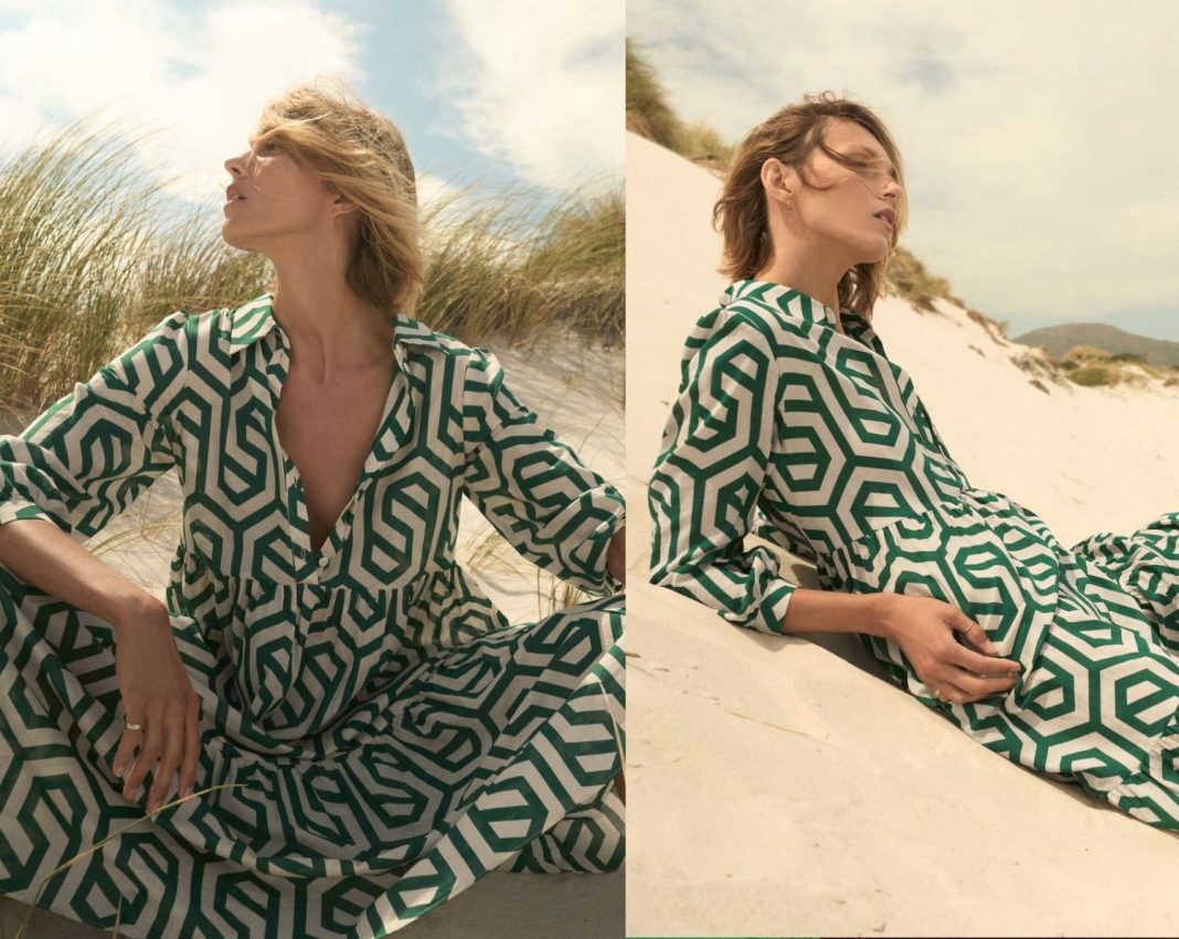 vestido estampado zara