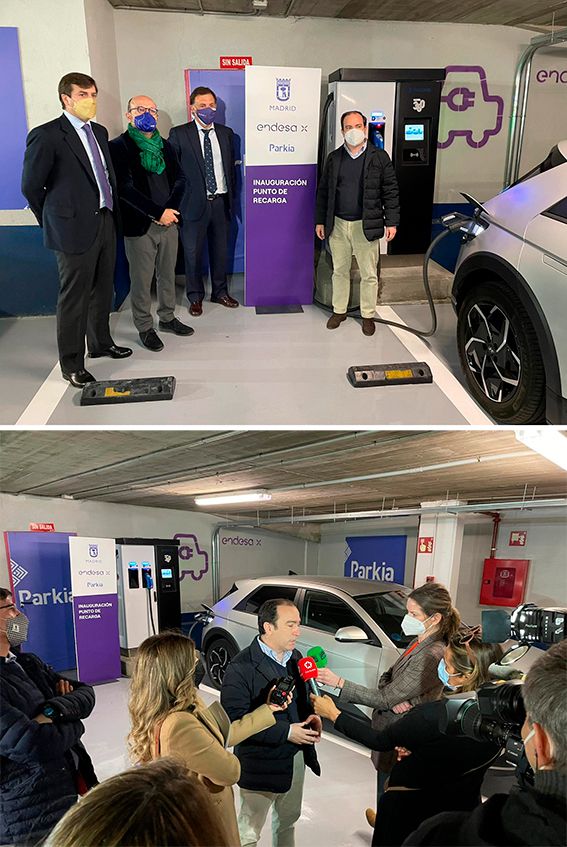 Parkia continúa el despliegue de puntos de recarga pública en Madrid