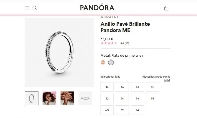 Anillo Pavé Brillante Pandora ME